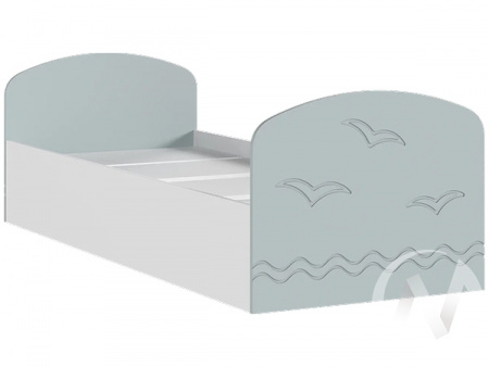 Кровать Детская Юниор-2 (белый/шарли бриз)